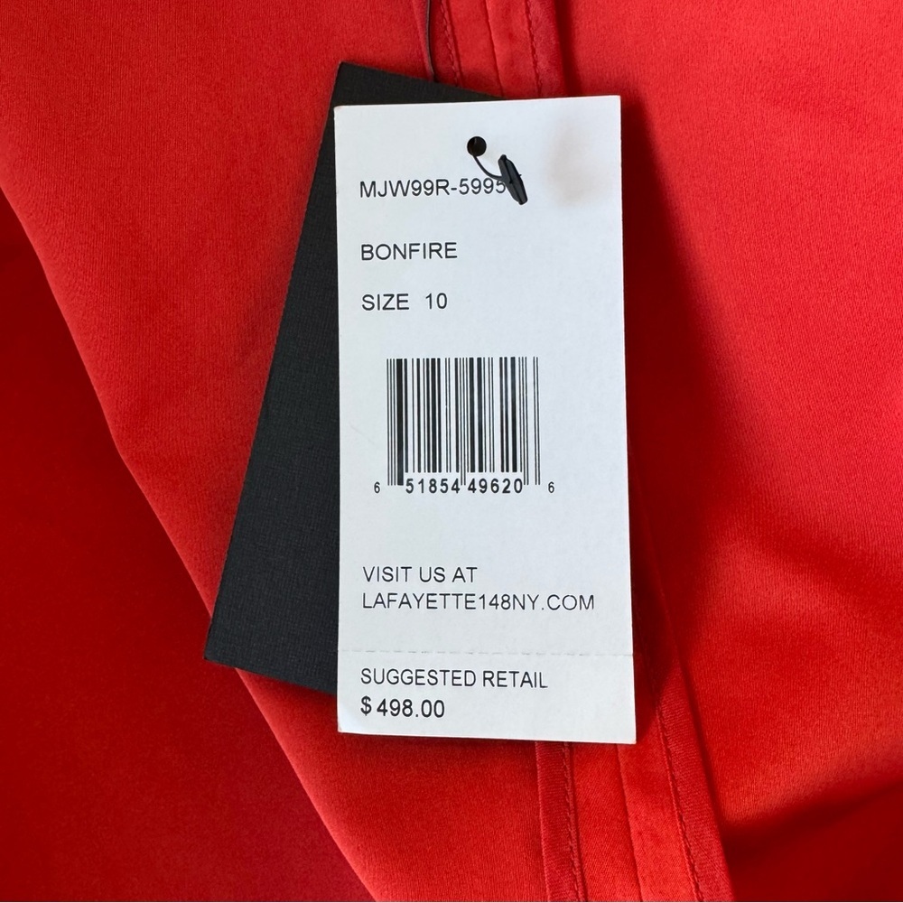 Lafayette 148 Open Front Orange-Red Collared Jacket Blazer NWT size 10 Business - Picture 9 of 11